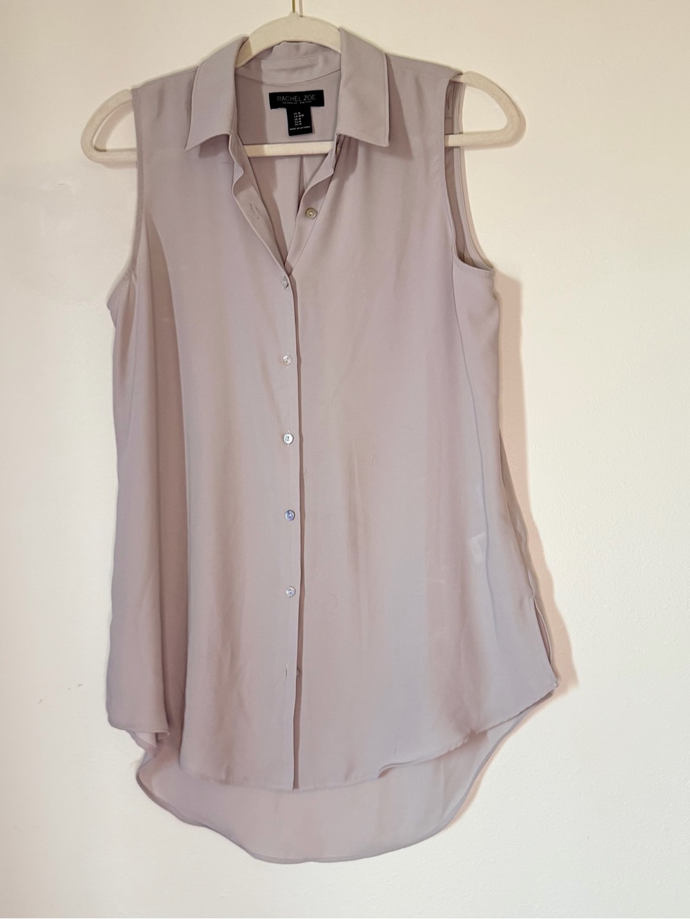 Rachel Zoe Sleeveless Button-Down Blouse